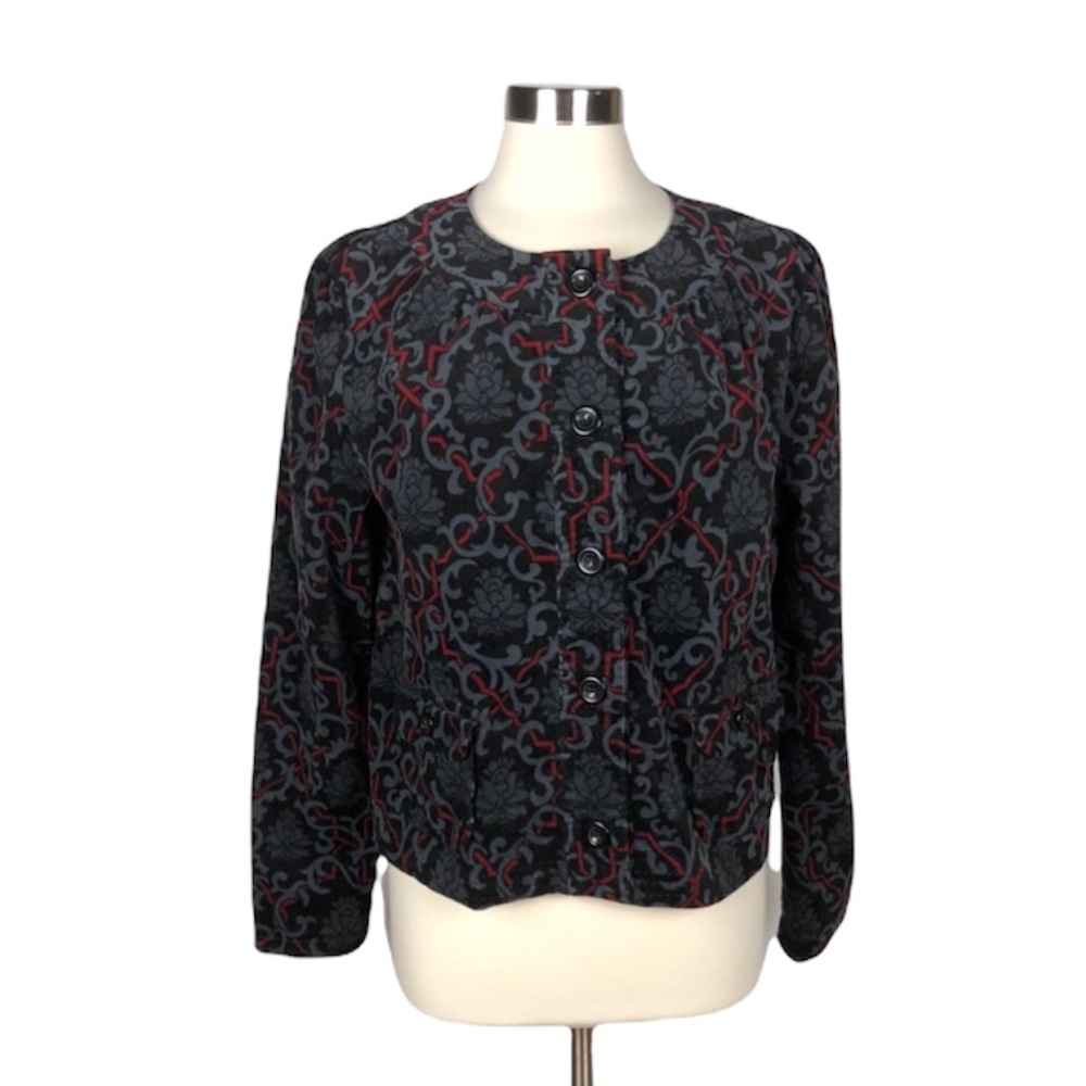 Charter Club Button Down Patterned Jacket With Po… - image 5